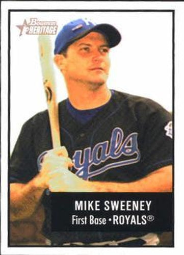 #154 Mike Sweeney - Kansas City Royals - 2003 Bowman Heritage Baseball