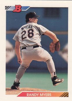 #154 Randy Myers - San Diego Padres - 1992 Bowman Baseball