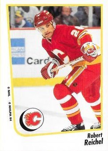 #154 Robert Reichel - Calgary Flames - 1994-95 Panini Hockey Stickers