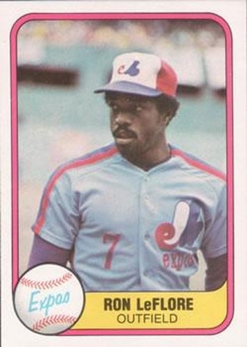 #154 Ron LeFlore - Montreal Expos - 1981 Fleer Baseball
