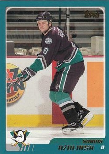 #154 Sandis Ozolinsh - Anaheim Mighty Ducks - 2003-04 Topps Hockey