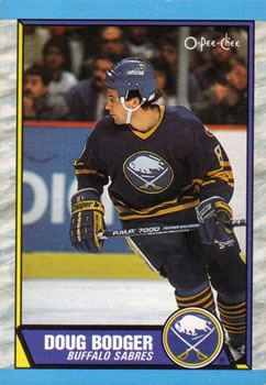 #154 Doug Bodger - Buffalo Sabres - 1989-90 O-Pee-Chee Hockey
