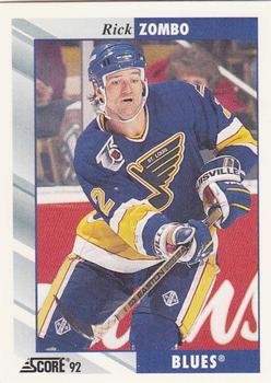 #154 Rick Zombo - St. Louis Blues - 1992-93 Score USA Hockey