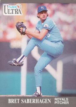 #154 Bret Saberhagen - Kansas City Royals - 1991 Ultra Baseball