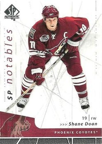 #154 Shane Doan - Phoenix Coyotes - 2006-07 SP Authentic Hockey