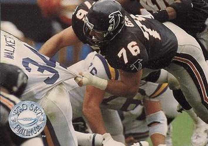 #154 Mike Gann - Atlanta Falcons - 1991 Pro Set Platinum Football