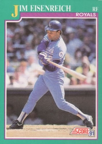 #154 Jim Eisenreich - Kansas City Royals - 1991 Score Baseball