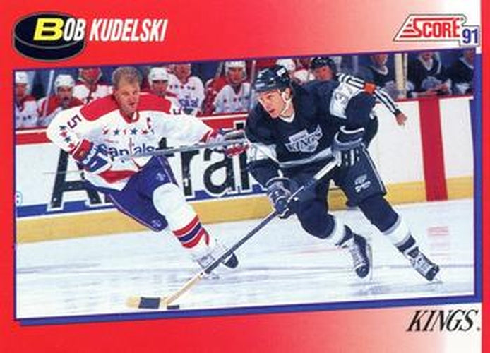 #154 Bob Kudelski - Los Angeles Kings - 1991-92 Score Canadian Bilingual Hockey