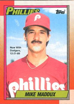 #154 Mike Maddux - Los Angeles Dodgers - 1990 O-Pee-Chee Baseball