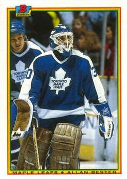 #154 Allan Bester - Toronto Maple Leafs - 1990-91 Bowman Hockey
