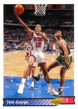 #155 Tate George - New Jersey Nets - 1992-93 Upper Deck Basketball