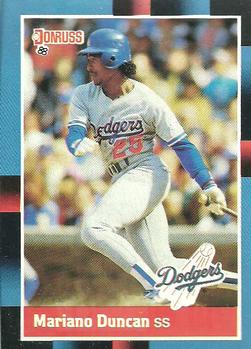 #155 Mariano Duncan - Los Angeles Dodgers - 1988 Donruss Baseball
