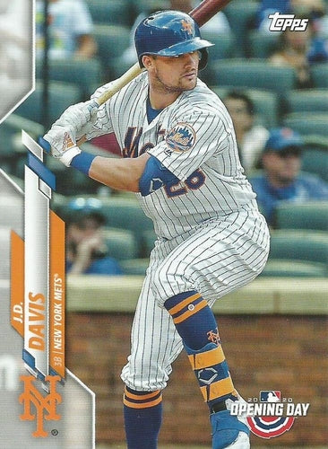 #155 J.D. Davis - New York Mets - 2020 Topps Opening Day Baseball