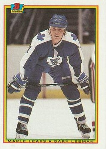 #155 Gary Leeman - Toronto Maple Leafs - 1990-91 Bowman Hockey