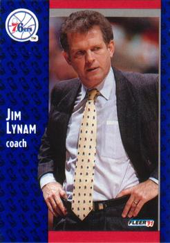 #155 Jim Lynam - Philadelphia 76ers - 1991-92 Fleer Basketball