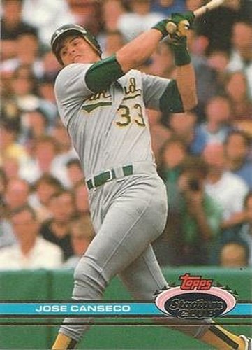 #155 Jose Canseco - Oakland Athletics - 1991 Stadium Club Baseball