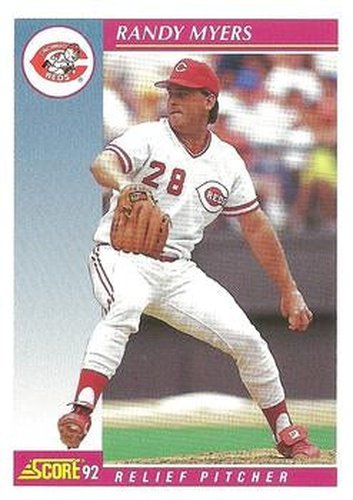 #155 Randy Myers - Cincinnati Reds - 1992 Score Baseball
