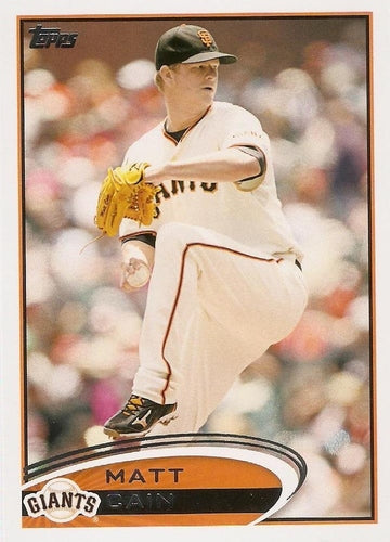 #155 Matt Cain - San Francisco Giants - 2012 Topps Baseball