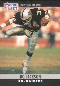 #155 Bo Jackson - Los Angeles Raiders - 1990 Pro Set Football