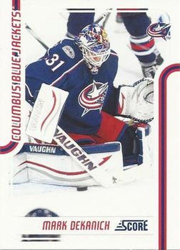 #155 Mark Dekanich - Columbus Blue Jackets - 2011-12 Score Hockey