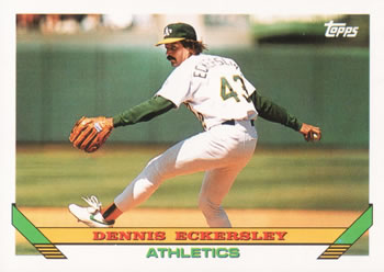 #155 Dennis Eckersley - Oakland Athletics - 1993 Topps Baseball