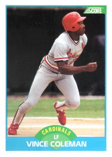 #155 Vince Coleman - St. Louis Cardinals - 1989 Score Baseball