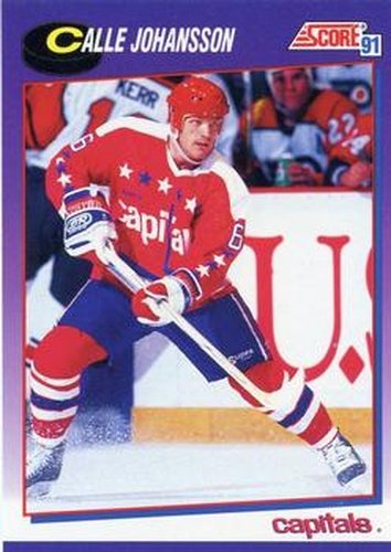 #155 Calle Johansson - Washington Capitals - 1991-92 Score American Hockey