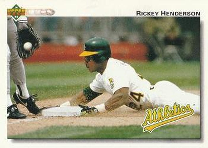 #155 Rickey Henderson - Oakland Athletics - 1992 Upper Deck Baseball