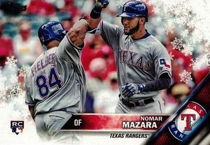 #HMW155 Nomar Mazara - Texas Rangers - 2016 Topps Holiday Baseball