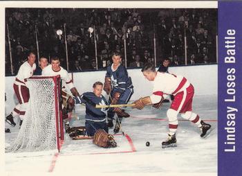 #155 Lindsay Loses Battle - Toronto Maple Leafs / Detroit Red Wings - 1994 Parkhurst Missing Link 1956-57 Hockey