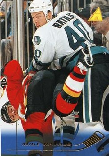 #155 Mike Rathje - San Jose Sharks - 1995-96 Pinnacle Hockey