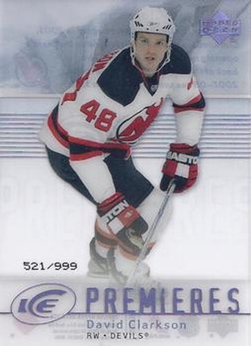 #155 David Clarkson - New Jersey Devils - 2007-08 Upper Deck Ice Hockey