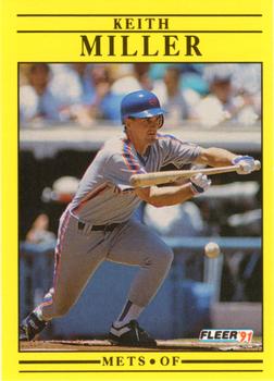 #155 Keith Miller - New York Mets - 1991 Fleer Baseball