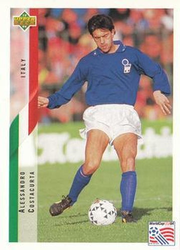 #155 Alessandro Costacurta - Italy - 1994 Upper Deck World Cup Contenders English/Spanish Soccer