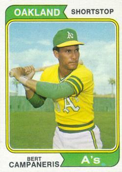 #155 Bert Campaneris - Oakland Athletics - 1974 Topps Baseball