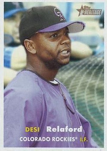 #155 Desi Relaford - Colorado Rockies - 2006 Topps Heritage Baseball