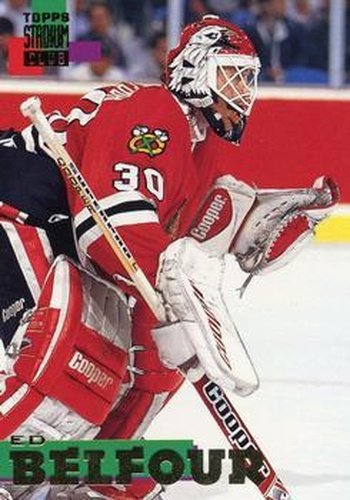 #155 Ed Belfour - Chicago Blackhawks - 1994-95 Stadium Club Hockey