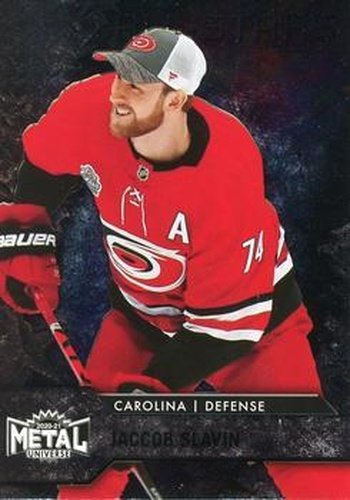 #155 Jaccob Slavin - Carolina Hurricanes - 2020-21 Skybox Metal Universe Hockey