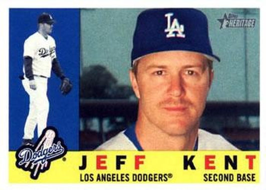 #155 Jeff Kent - Los Angeles Dodgers - 2009 Topps Heritage Baseball