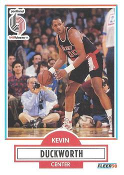 #155 Kevin Duckworth - Portland Trail Blazers - 1990-91 Fleer Basketball