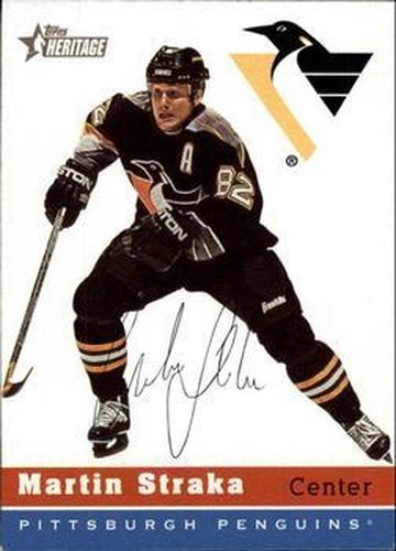 #155 Martin Straka - Pittsburgh Penguins - 2000-01 Topps Heritage Hockey