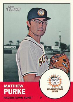 #155 Matthew Purke - Hagerstown Suns - 2012 Topps Heritage Minor League Baseball