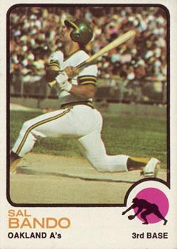 #155 Sal Bando - Oakland Athletics - 1973 Topps Baseball