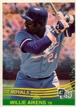 #155 Willie Aikens - Kansas City Royals - 1984 Donruss Baseball