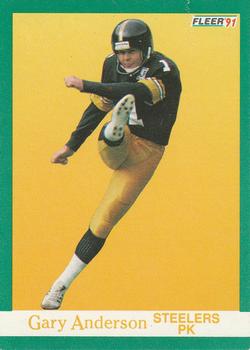 #155 Gary Anderson - Pittsburgh Steelers - 1991 Fleer Football