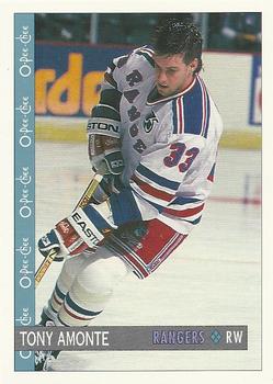 #155 Tony Amonte - New York Rangers - 1992-93 O-Pee-Chee Hockey