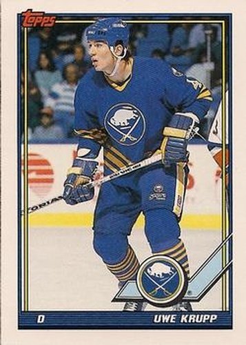 #155 Uwe Krupp - Buffalo Sabres - 1991-92 Topps Hockey