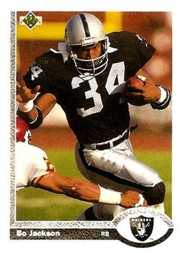 #155 Bo Jackson - Los Angeles Raiders - 1991 Upper Deck Football
