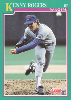 #155 Kenny Rogers - Texas Rangers - 1991 Score Baseball