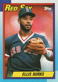 #155 Ellis Burks - Boston Red Sox - 1990 Topps Baseball